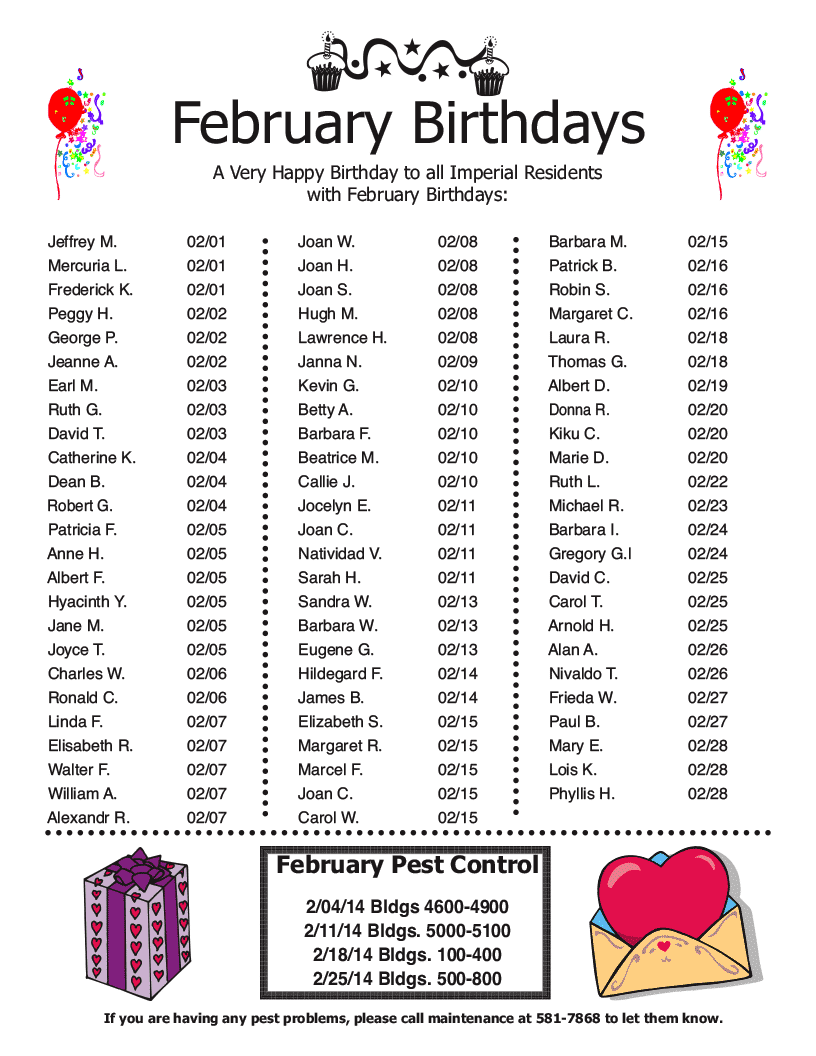 Imperial Palms Monthly Newsletter page 3